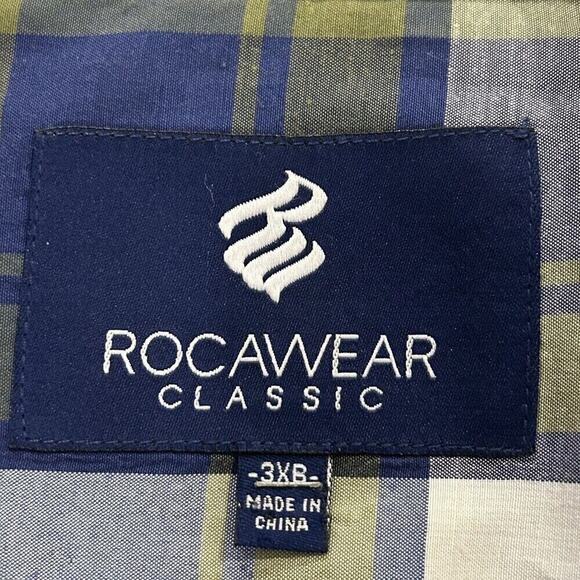 Rockwear Men's Check Button Up Long Sleeve Shirt Multi-Color Size 3X #K1360 - Picture 4 of 9